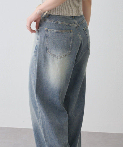 剪裁做舊牛仔布