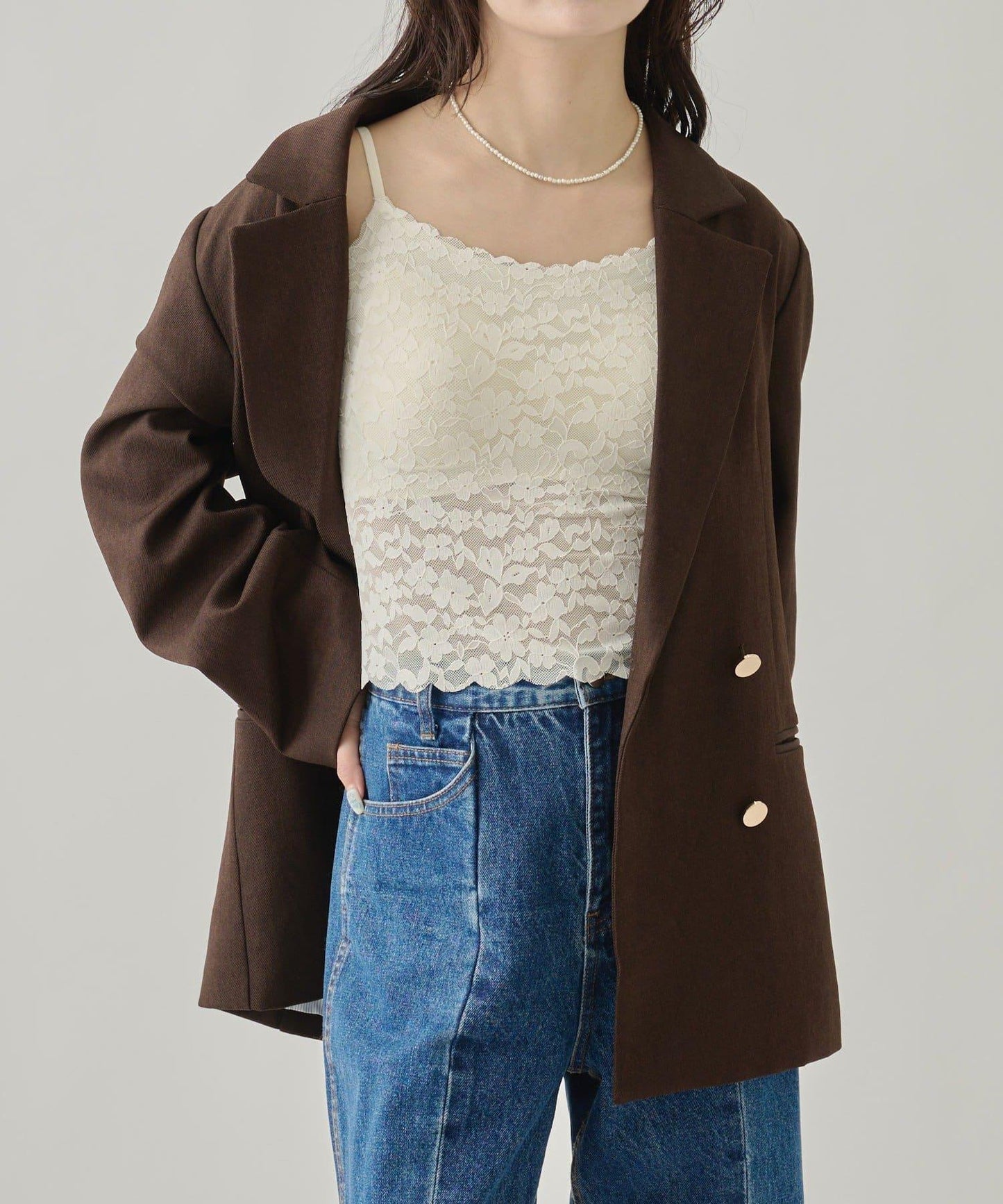 帶胸墊蕾絲吊帶背心