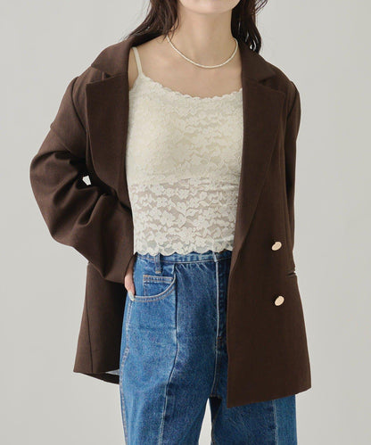 帶胸墊蕾絲吊帶背心