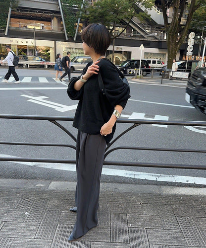 【與網紅@tsuru00聯名】【人氣飆升！】3褶西裝休閒褲