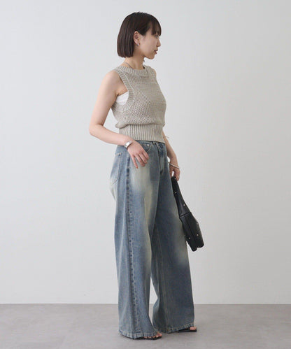 剪裁做舊牛仔布