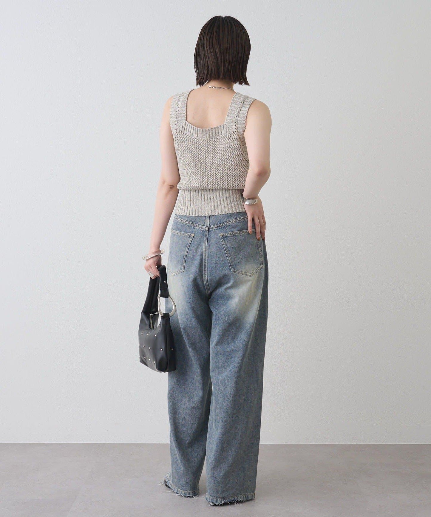 剪裁做舊牛仔布