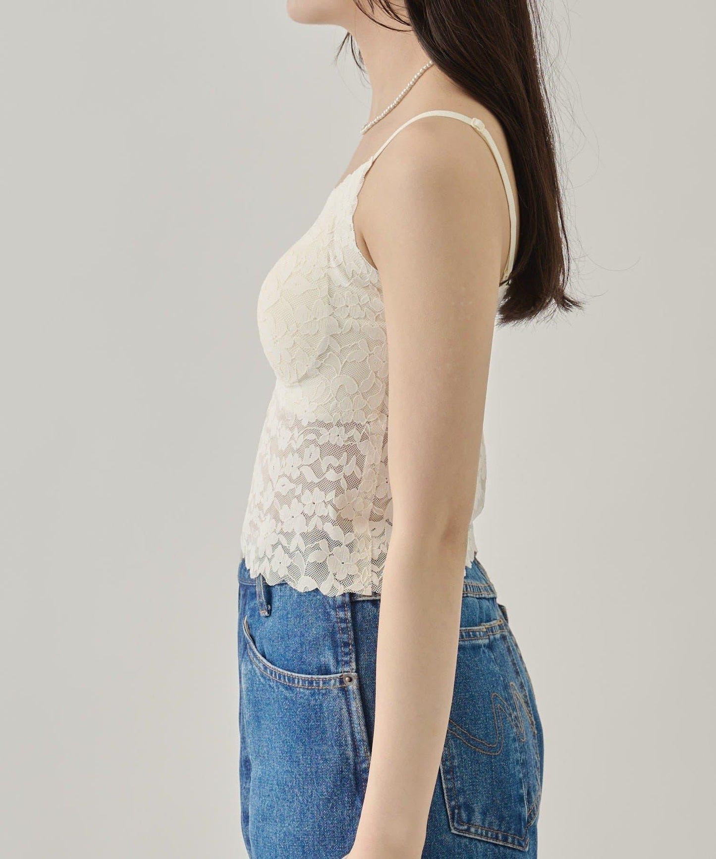 帶胸墊蕾絲吊帶背心