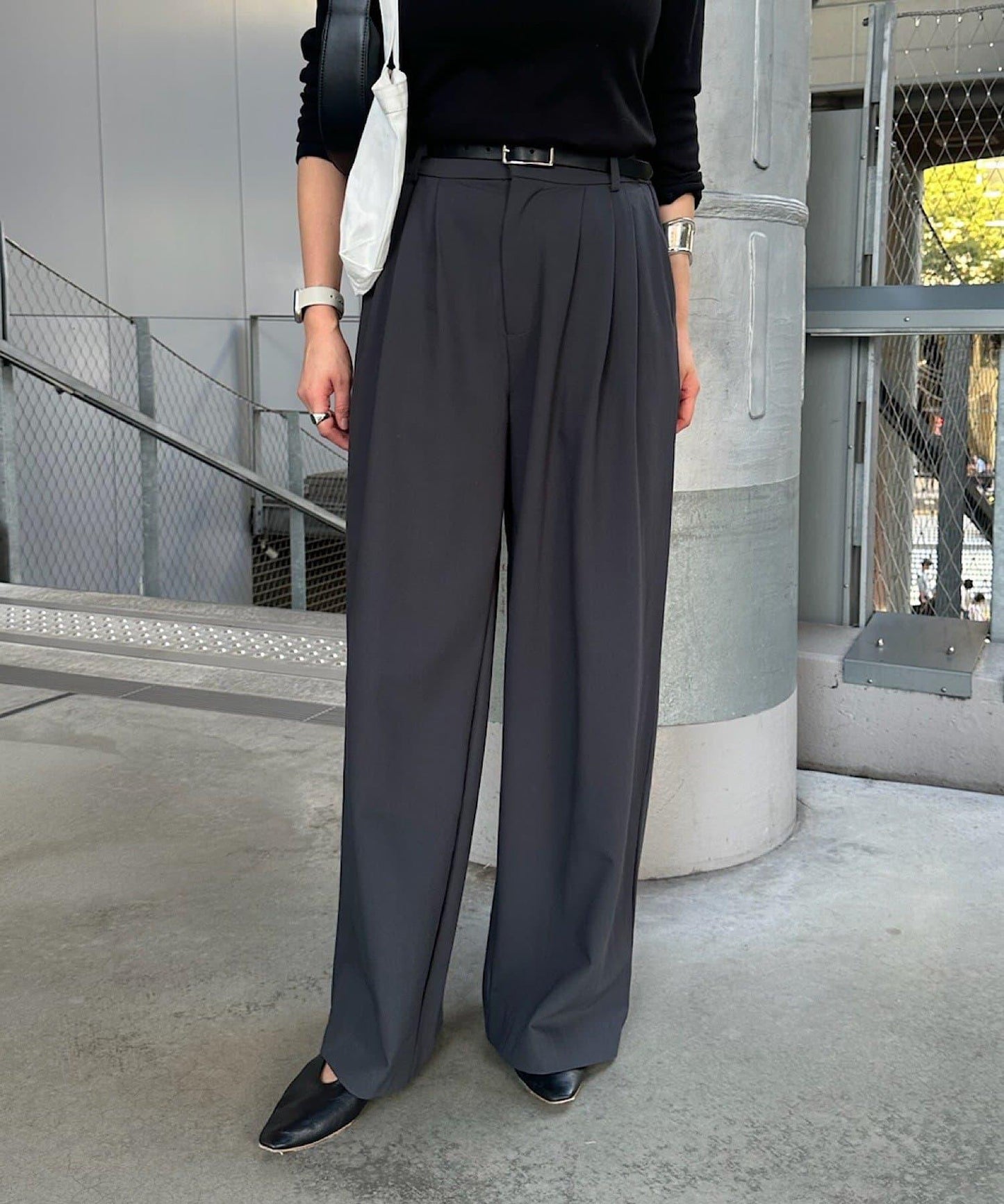 【與網紅@tsuru00聯名】【人氣飆升！】3褶西裝休閒褲