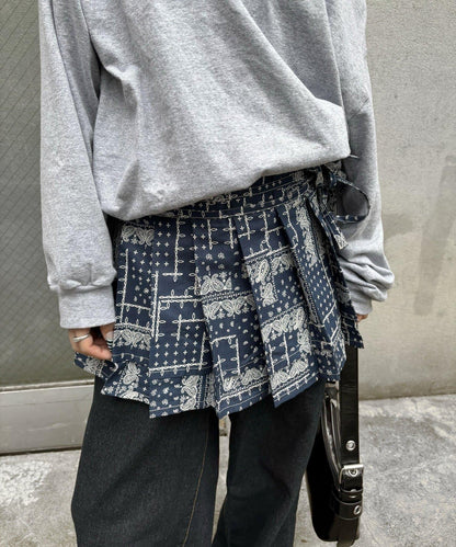 百褶包裹腰帶