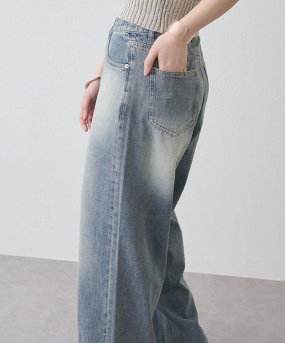 剪裁做舊牛仔布