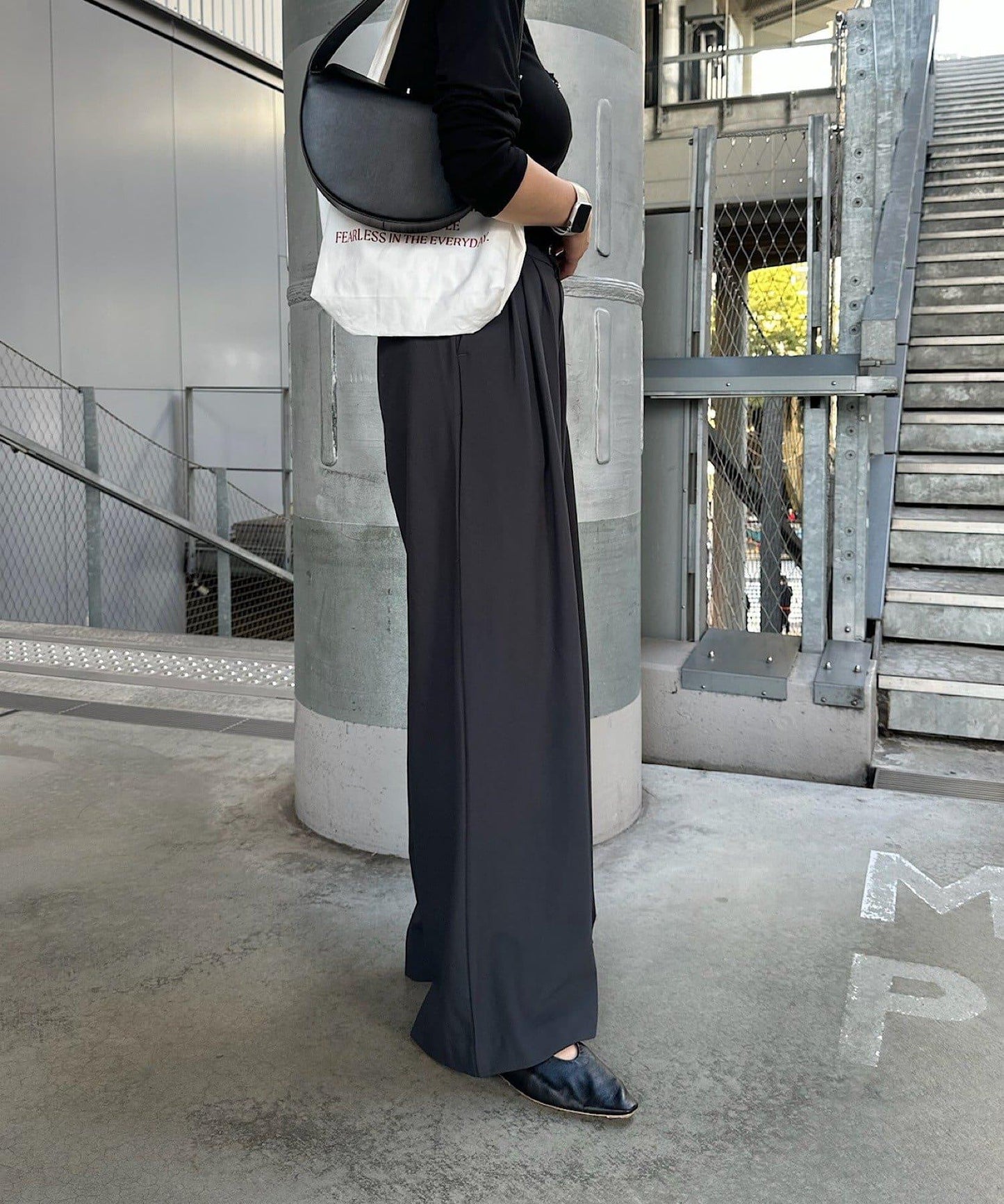 【與網紅@tsuru00聯名】【人氣飆升！】3褶西裝休閒褲