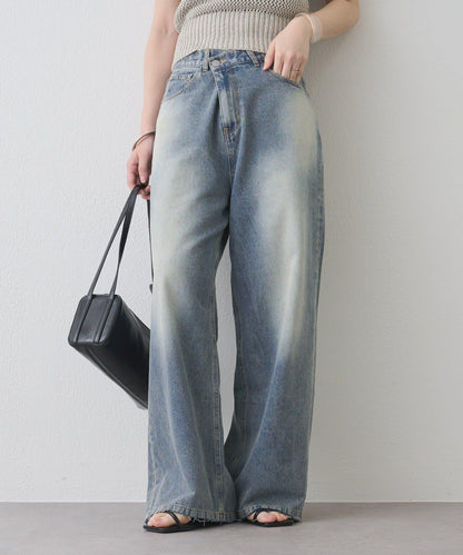 剪裁做舊牛仔布