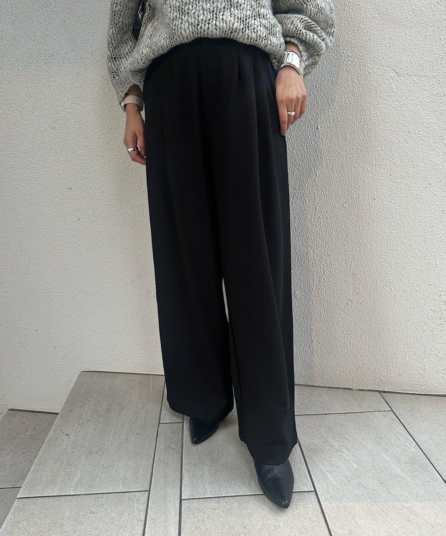 【與網紅@tsuru00聯名】【人氣飆升！】3褶西裝休閒褲