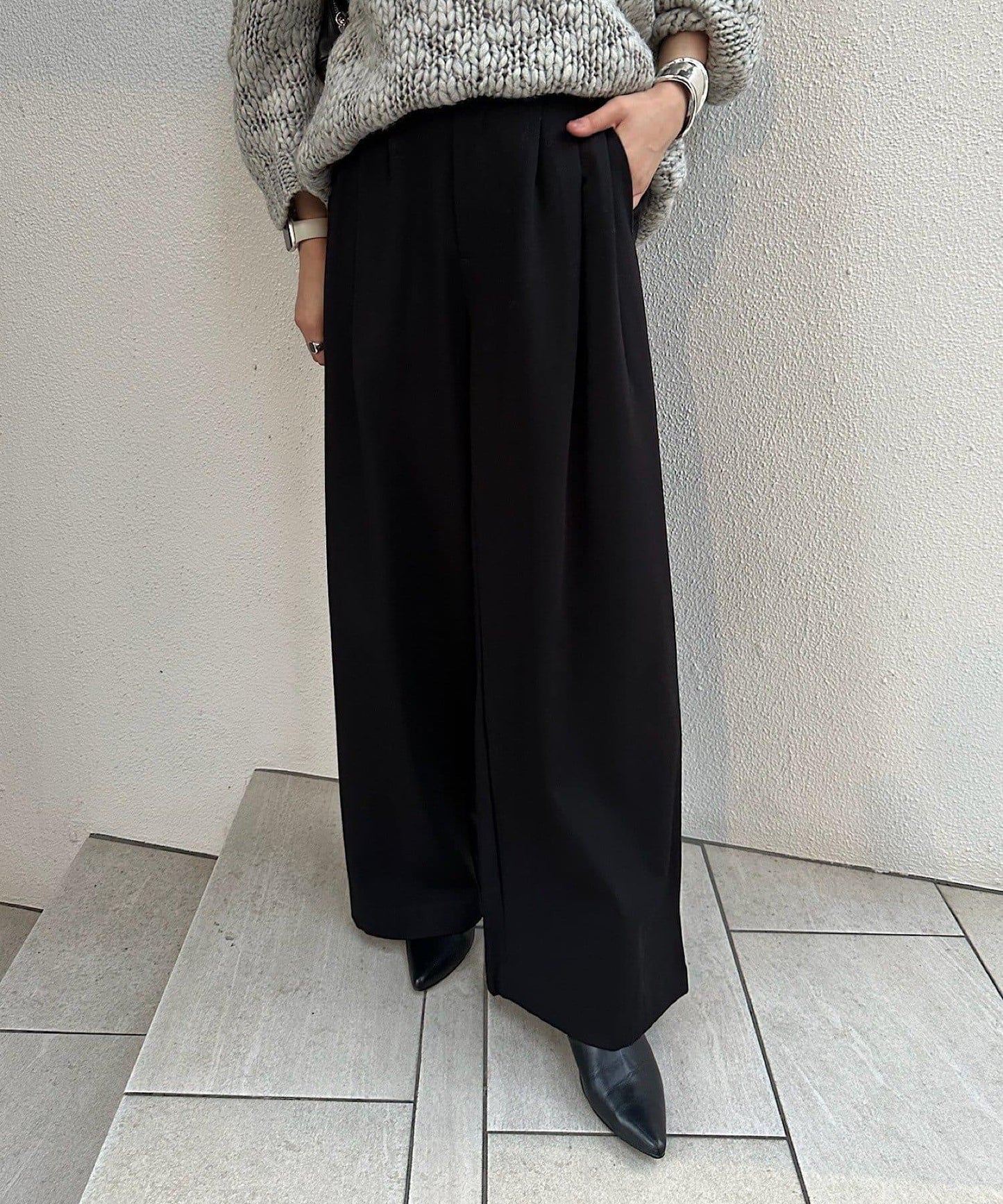 【與網紅@tsuru00聯名】【人氣飆升！】3褶西裝休閒褲