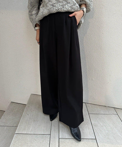 【與網紅@tsuru00聯名】【人氣飆升！】3褶西裝休閒褲