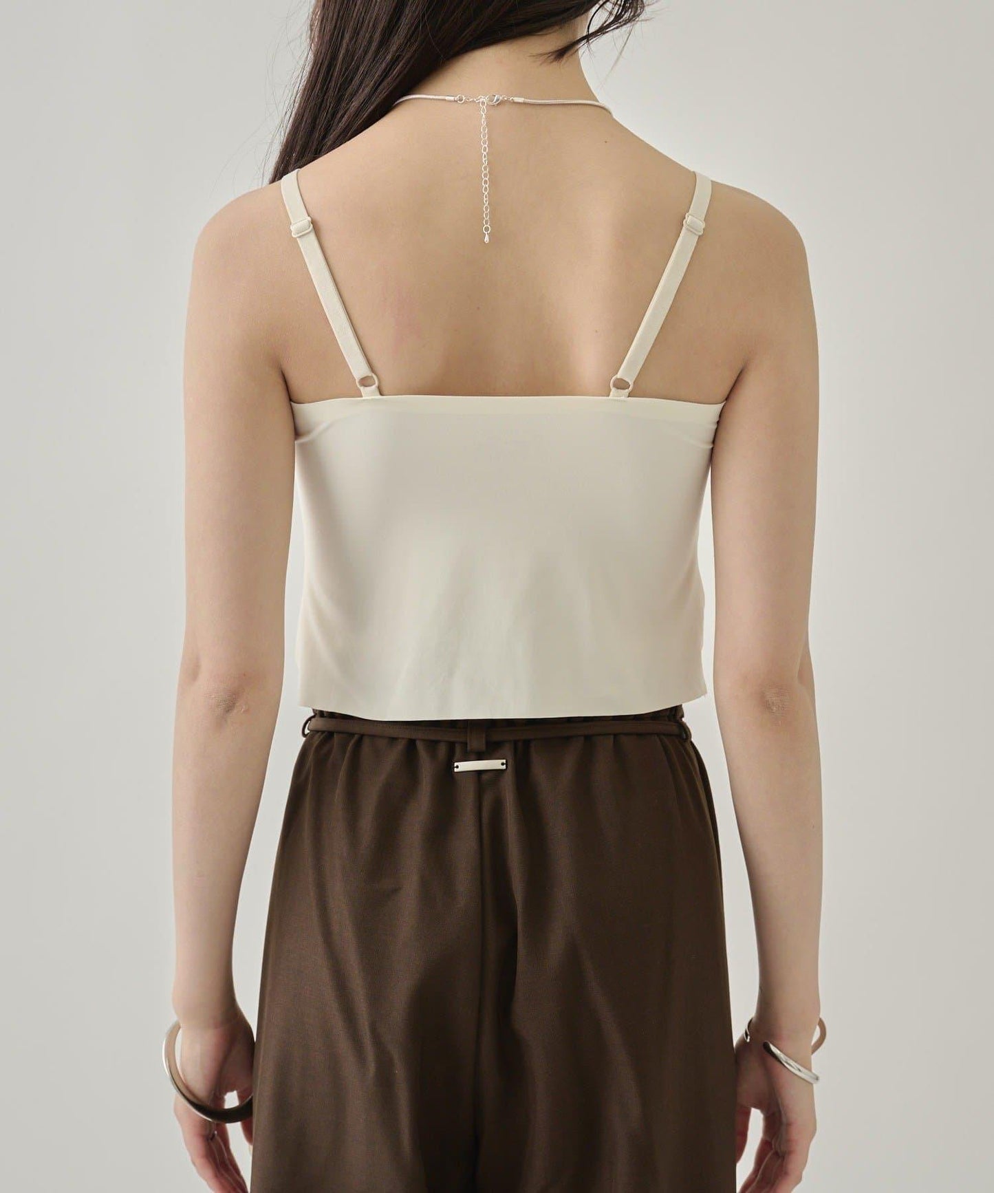 帶胸墊天鵝絨吊帶背心