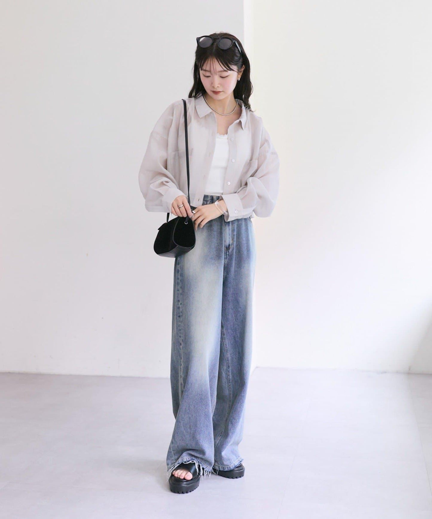 剪裁做舊牛仔布