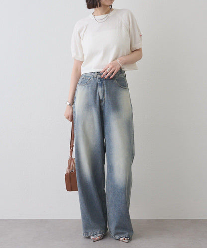 剪裁做舊牛仔布