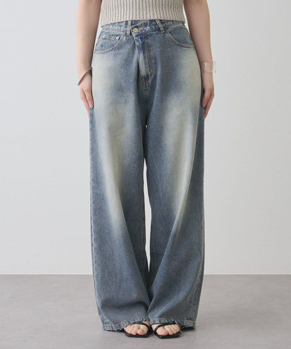 剪裁做舊牛仔布