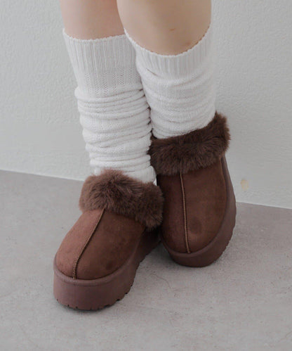 【RMAF】仿麂皮羊羔絨涼拖