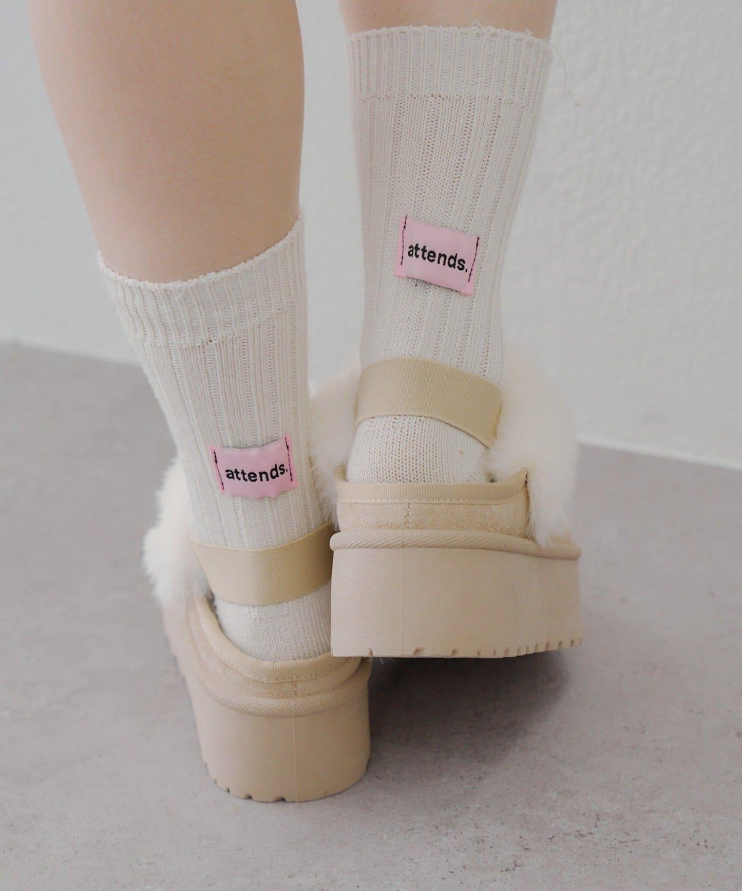 【RMAF】仿麂皮羊羔絨涼拖