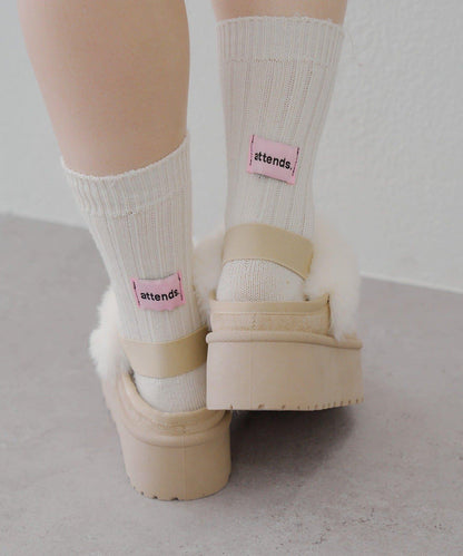 【RMAF】仿麂皮羊羔絨涼拖