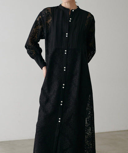 【LARUTA】拼接蕾絲連衣裙