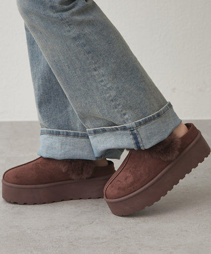 【RMAF】仿麂皮羊羔絨涼拖