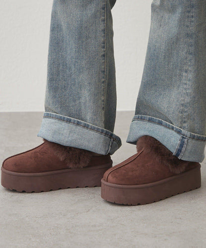 【RMAF】仿麂皮羊羔絨涼拖