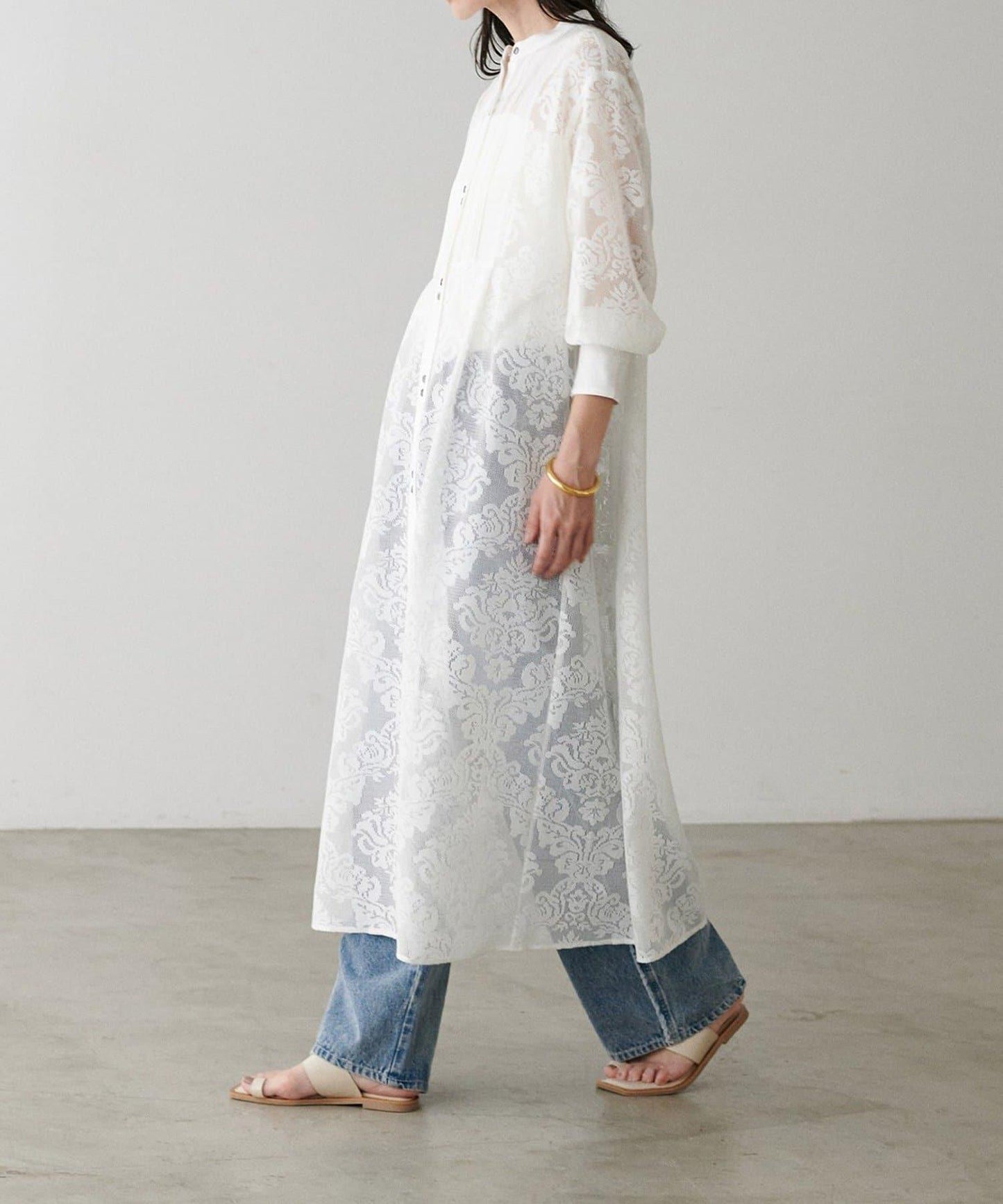 【LARUTA】拼接蕾絲連衣裙