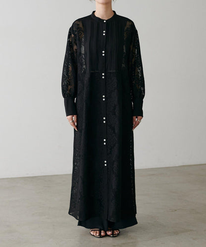 【LARUTA】拼接蕾絲連衣裙