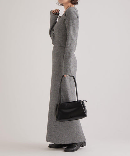 附針織背心連衣裙