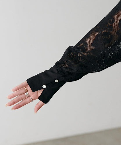 【LARUTA】拼接蕾絲連衣裙