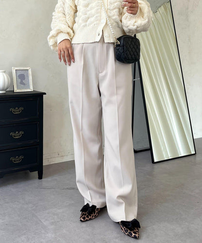 【煥新升級】修身褶皺長褲