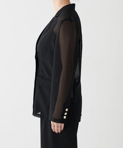 【 LARUTA】金屬紐扣網眼夾克