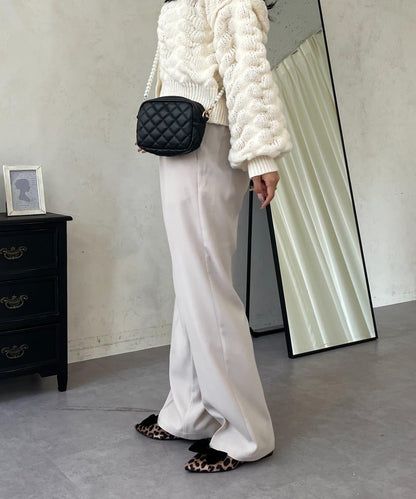 【煥新升級】修身褶皺長褲