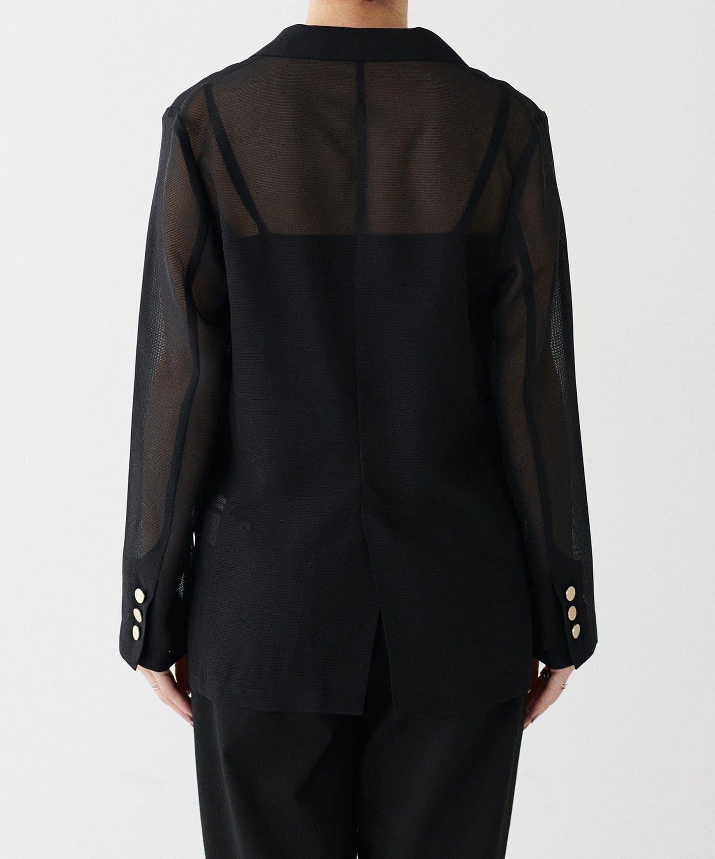 【 LARUTA】金屬紐扣網眼夾克