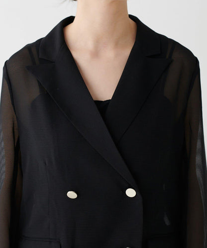 【 LARUTA】金屬紐扣網眼夾克