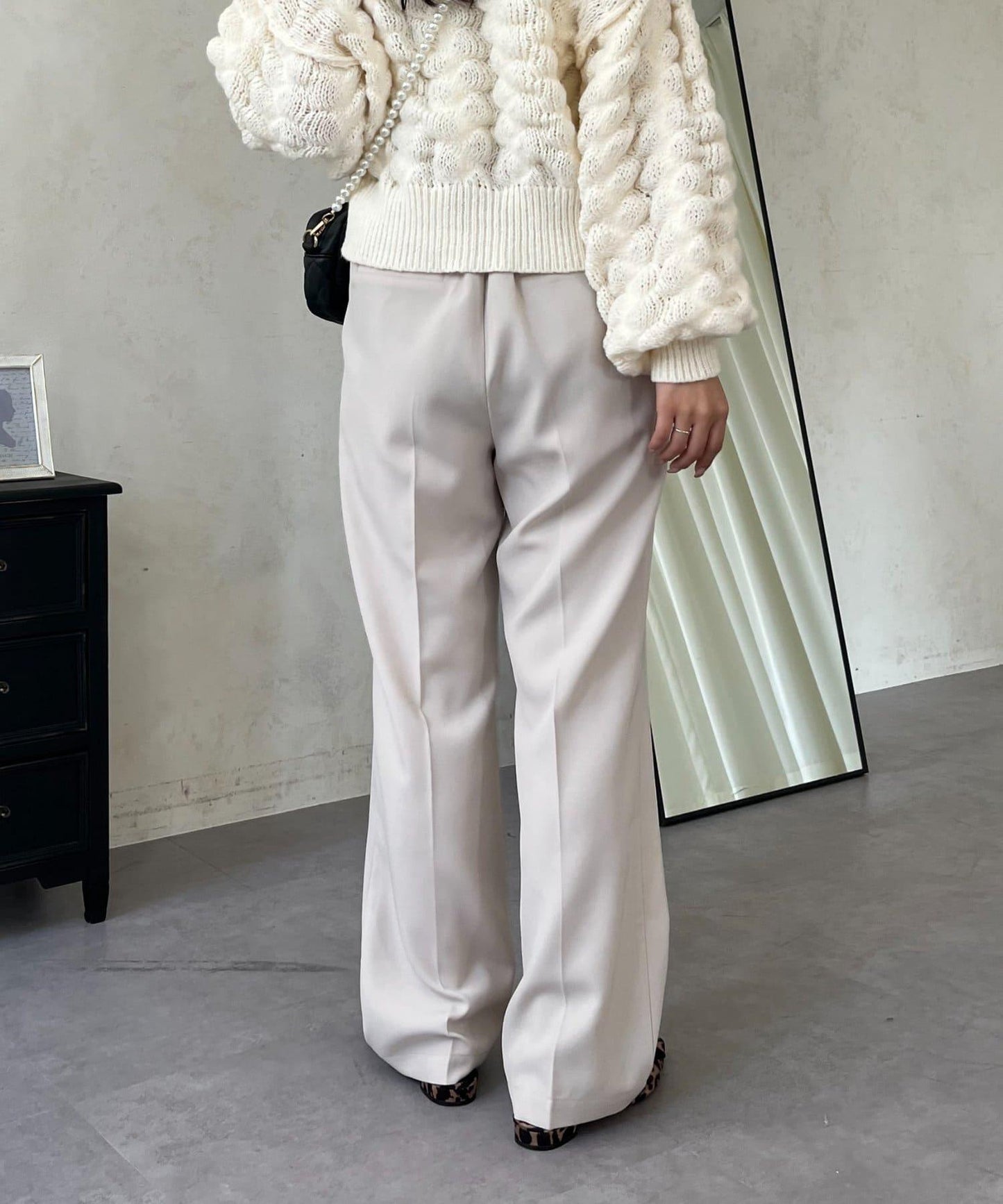 【煥新升級】修身褶皺長褲