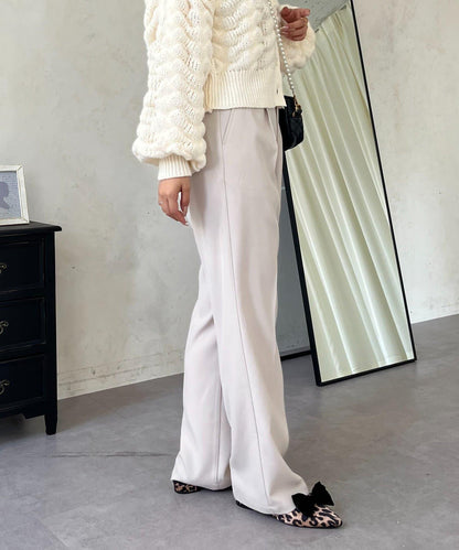 【煥新升級】修身褶皺長褲