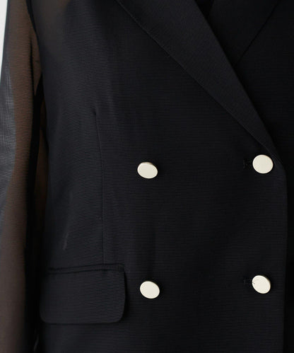 【 LARUTA】金屬紐扣網眼夾克