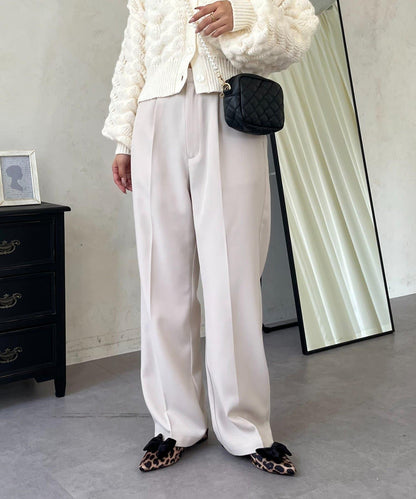 【煥新升級】修身褶皺長褲