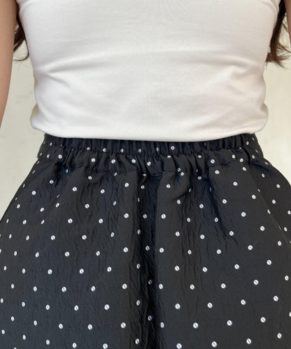 波點提花喇叭裙