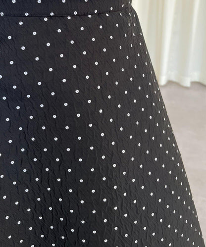 波點提花喇叭裙