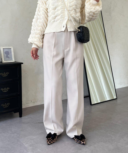 【煥新升級】修身褶皺長褲