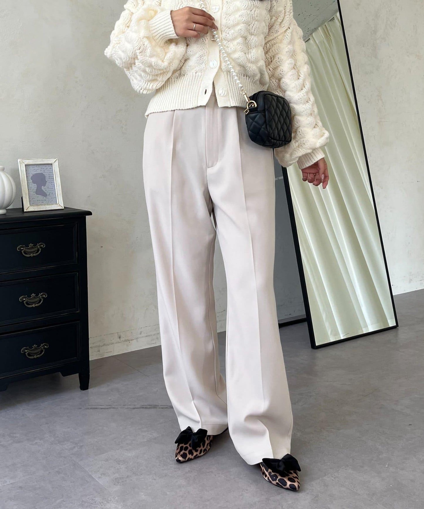 【煥新升級】修身褶皺長褲