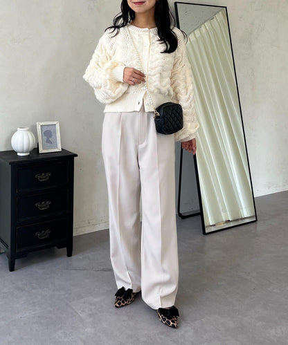 【煥新升級】修身褶皺長褲