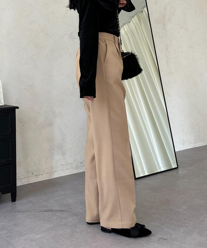 【煥新升級】修身褶皺長褲