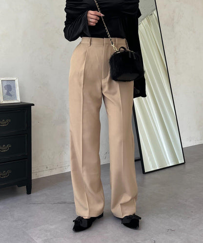 【煥新升級】修身褶皺長褲