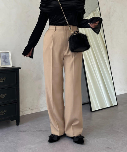 【煥新升級】修身褶皺長褲