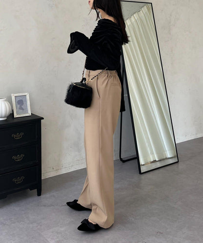 【煥新升級】修身褶皺長褲