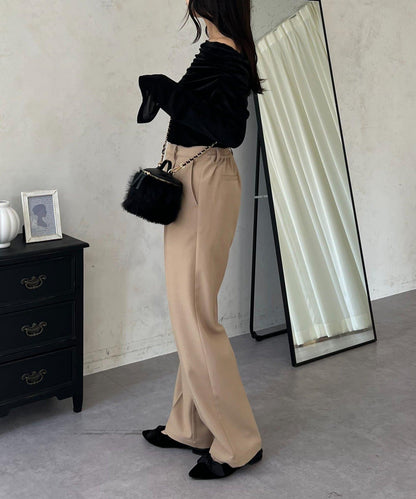 【煥新升級】修身褶皺長褲