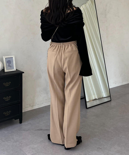 【煥新升級】修身褶皺長褲