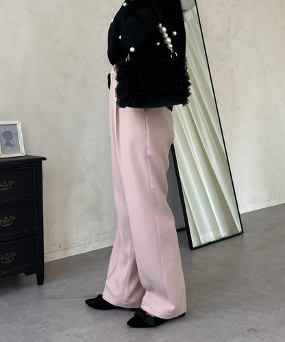 【煥新升級】修身褶皺長褲